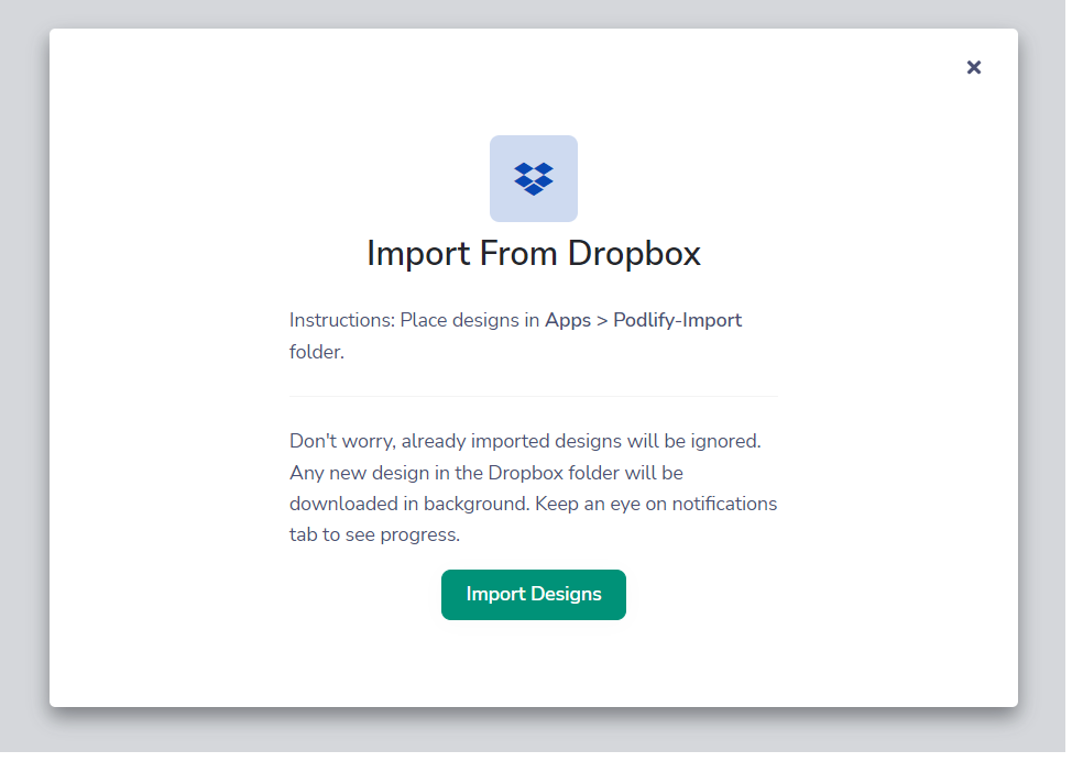 import print on demand art from dropbox