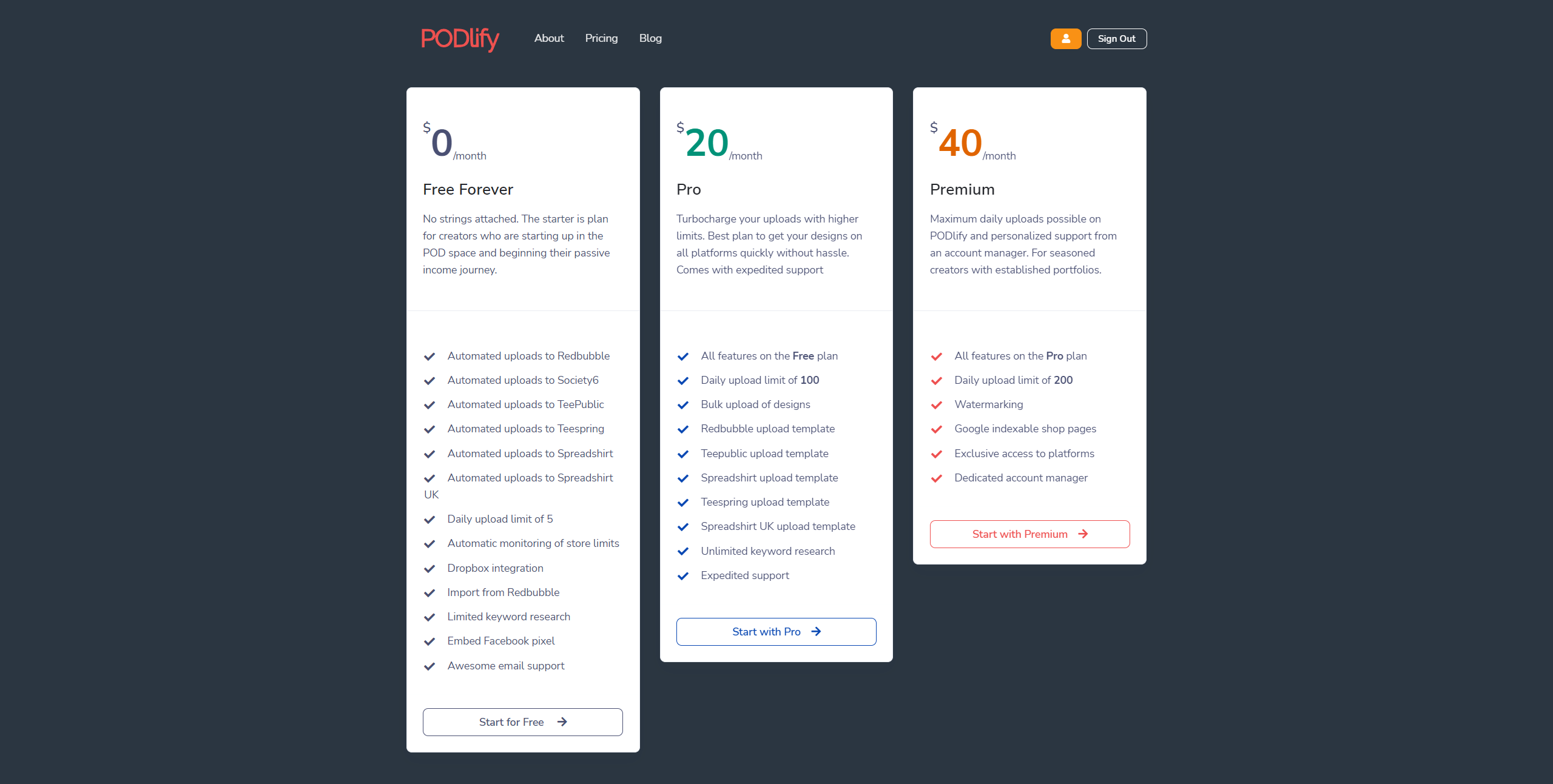 podlify pricing