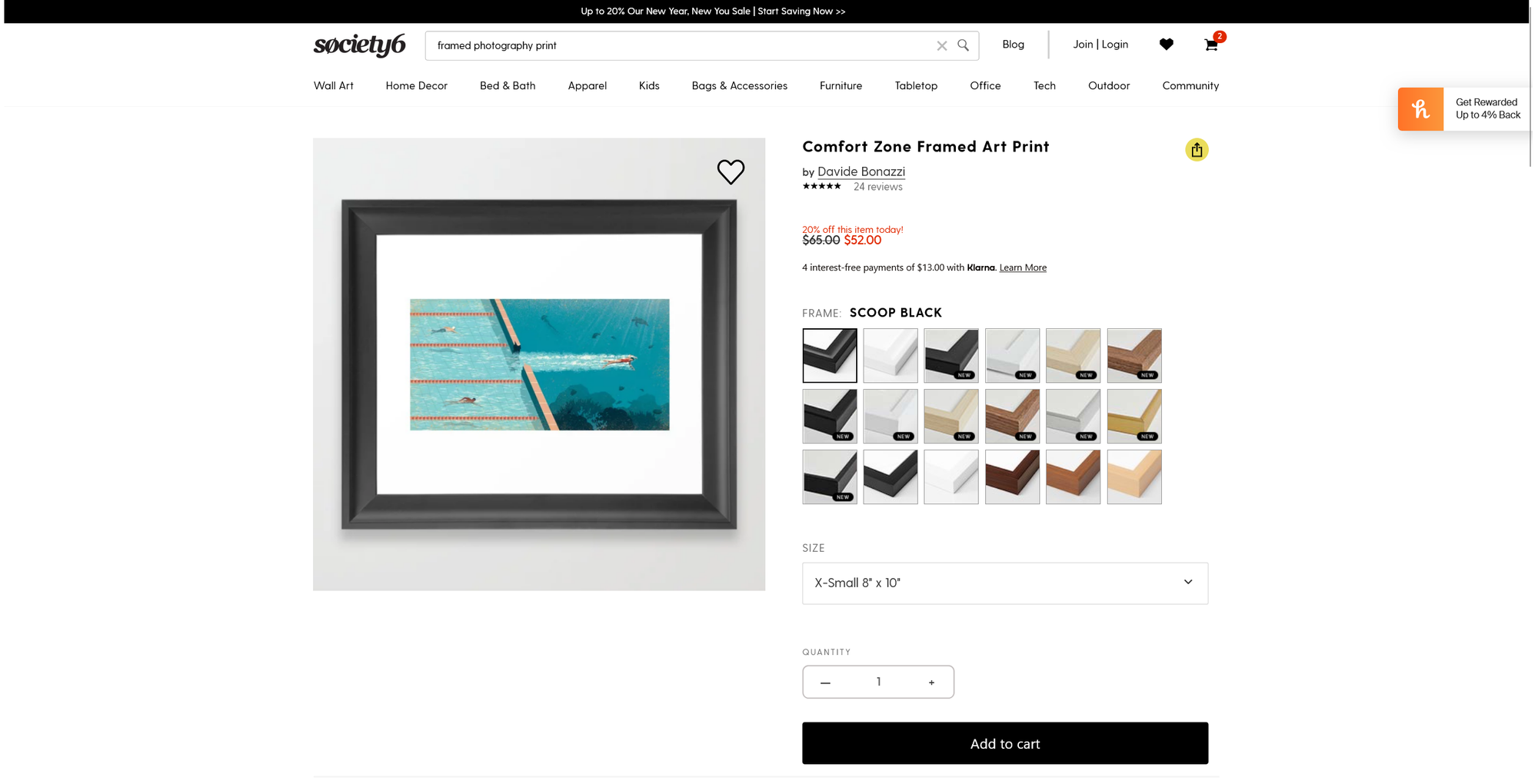 better framing options with Society6