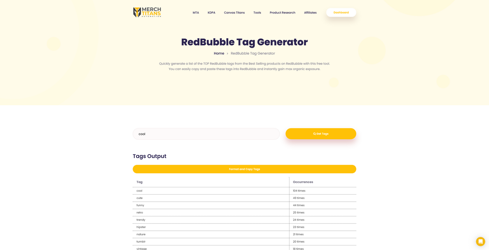 Best Free Redbubble Tag Generator Tools